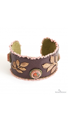Embellished Leather Cuff